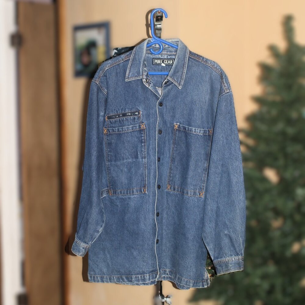 Vintage Pure Gear Denim Cargo Jacket